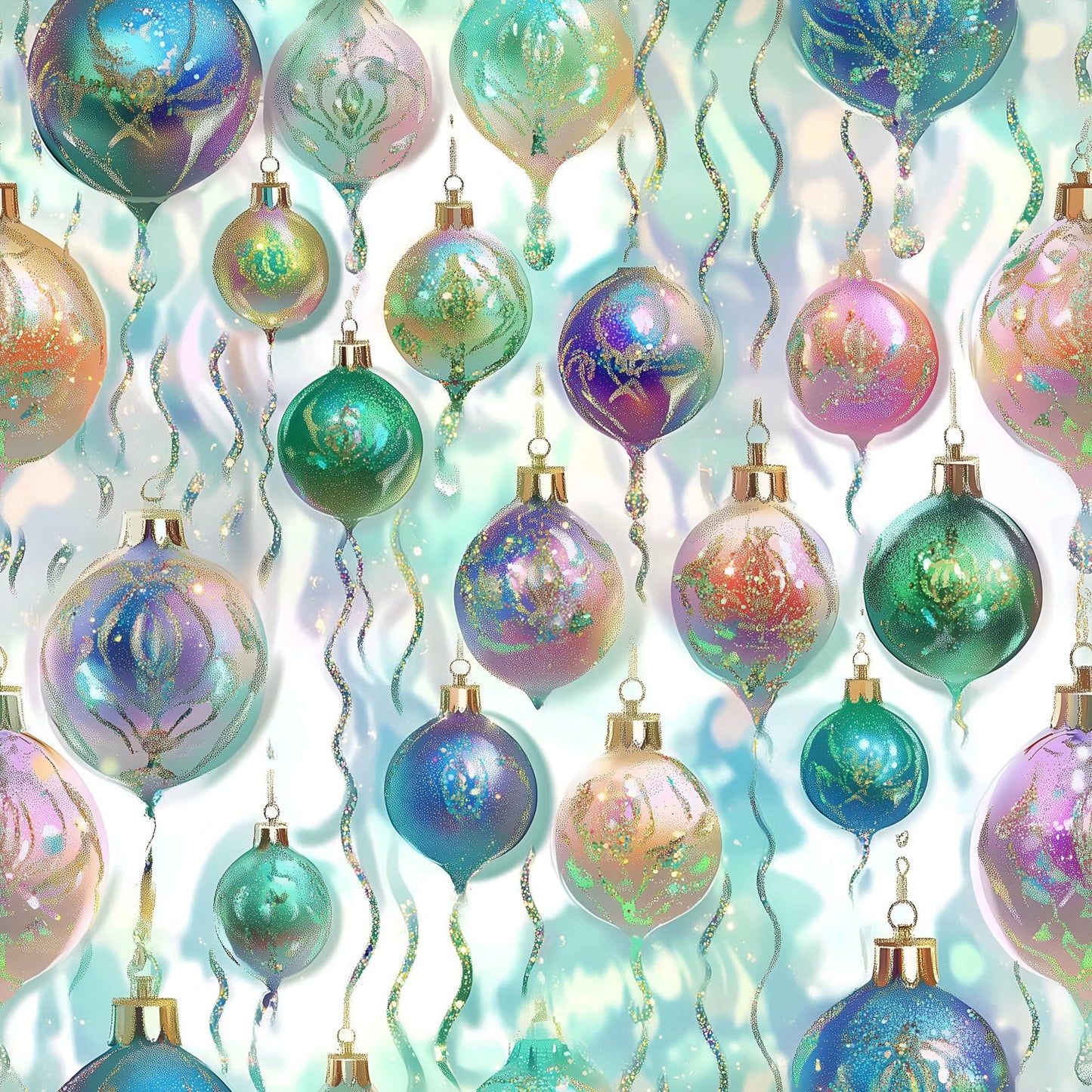 Celestial Christmas Ornaments Pattern 6 Quilting Cotton Fabric