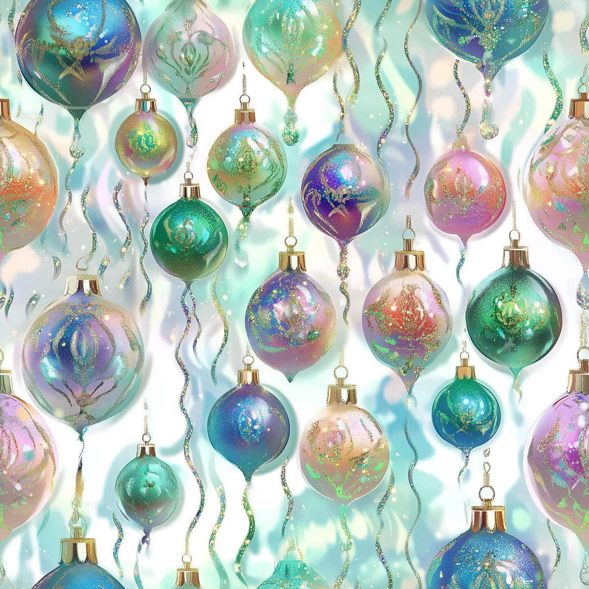 Opalescent Baubles Pattern 6 Minky Fabric
