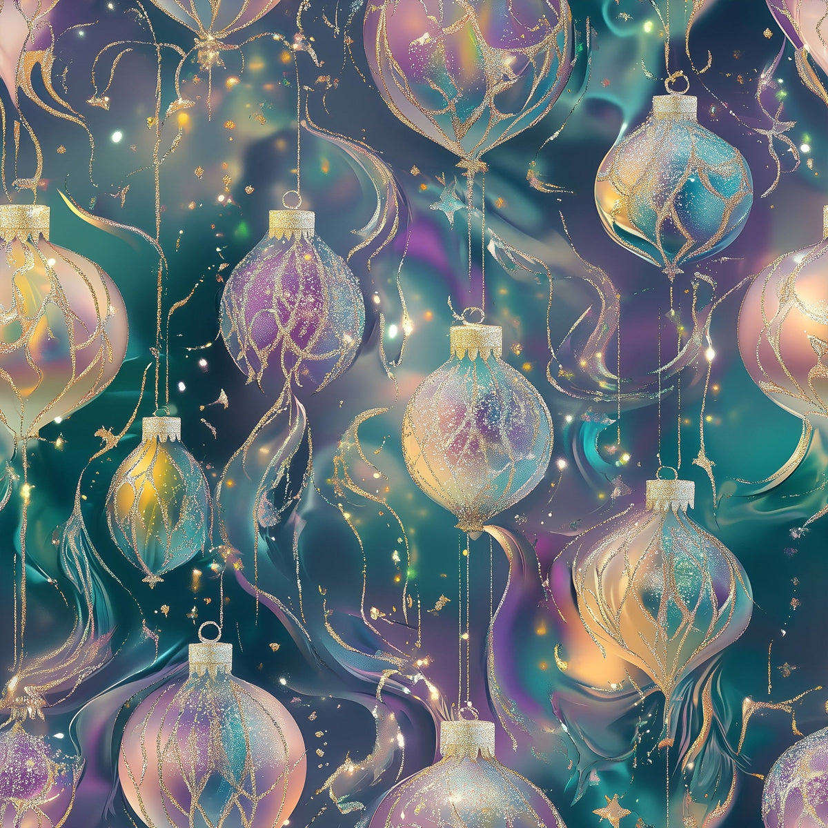 Opalescent Baubles Pattern 9 Minky Fabric