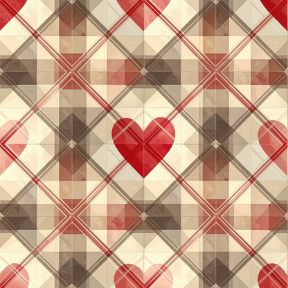 Valentine Plaid Pattern 10 Minky Fabric