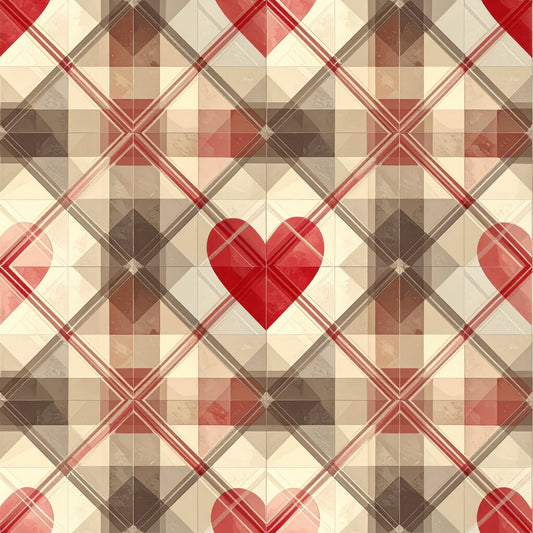 Charming Heart Pattern 10 Quilting Cotton Fabric