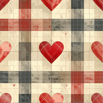 Valentine Plaid Pattern 12 Minky Fabric
