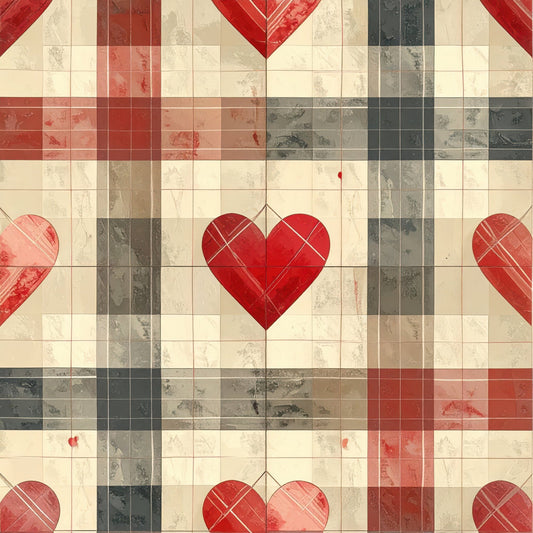 Charming Heart Pattern 12 Quilting Cotton Fabric