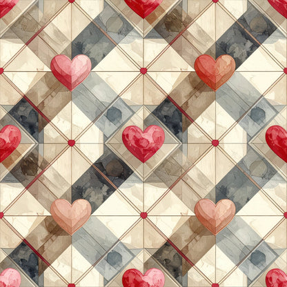 Charming Heart Pattern 1 Quilting Cotton Fabric