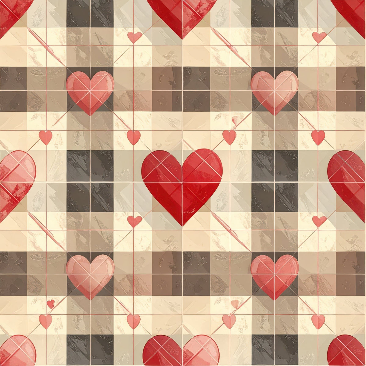 Valentine Plaid Pattern 5 Minky Fabric