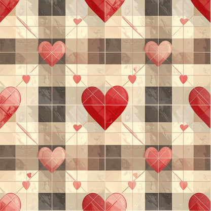 Valentine Plaid Pattern 5 Minky Fabric