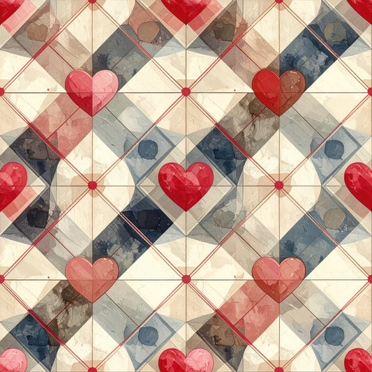 Charming Heart Pattern 6 Quilting Cotton Fabric