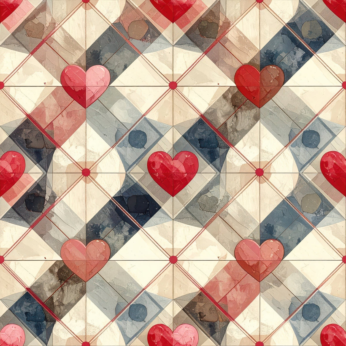 Valentine Plaid Pattern 6 Minky Fabric
