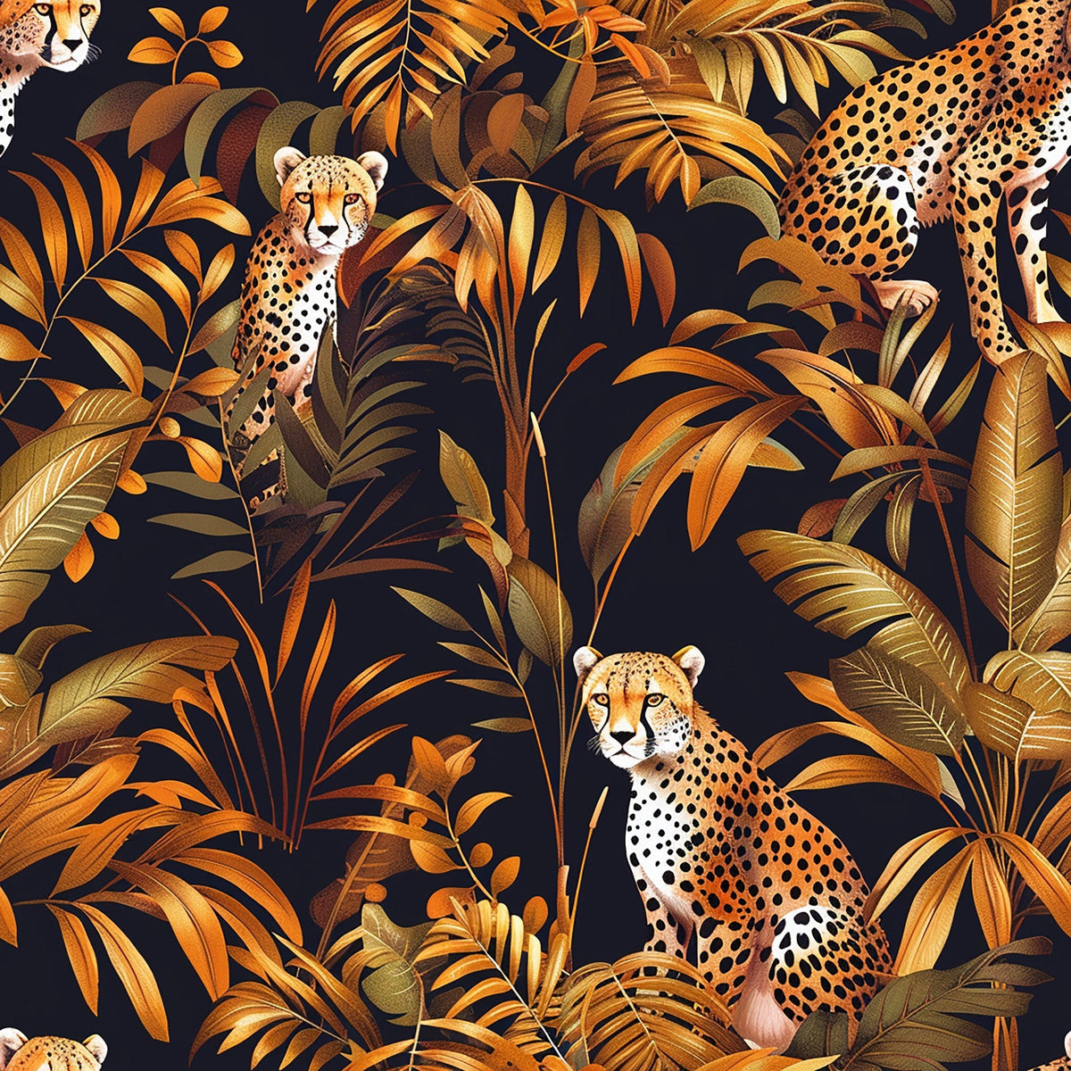 Midnight Safari Pattern 1 Minky Fabric