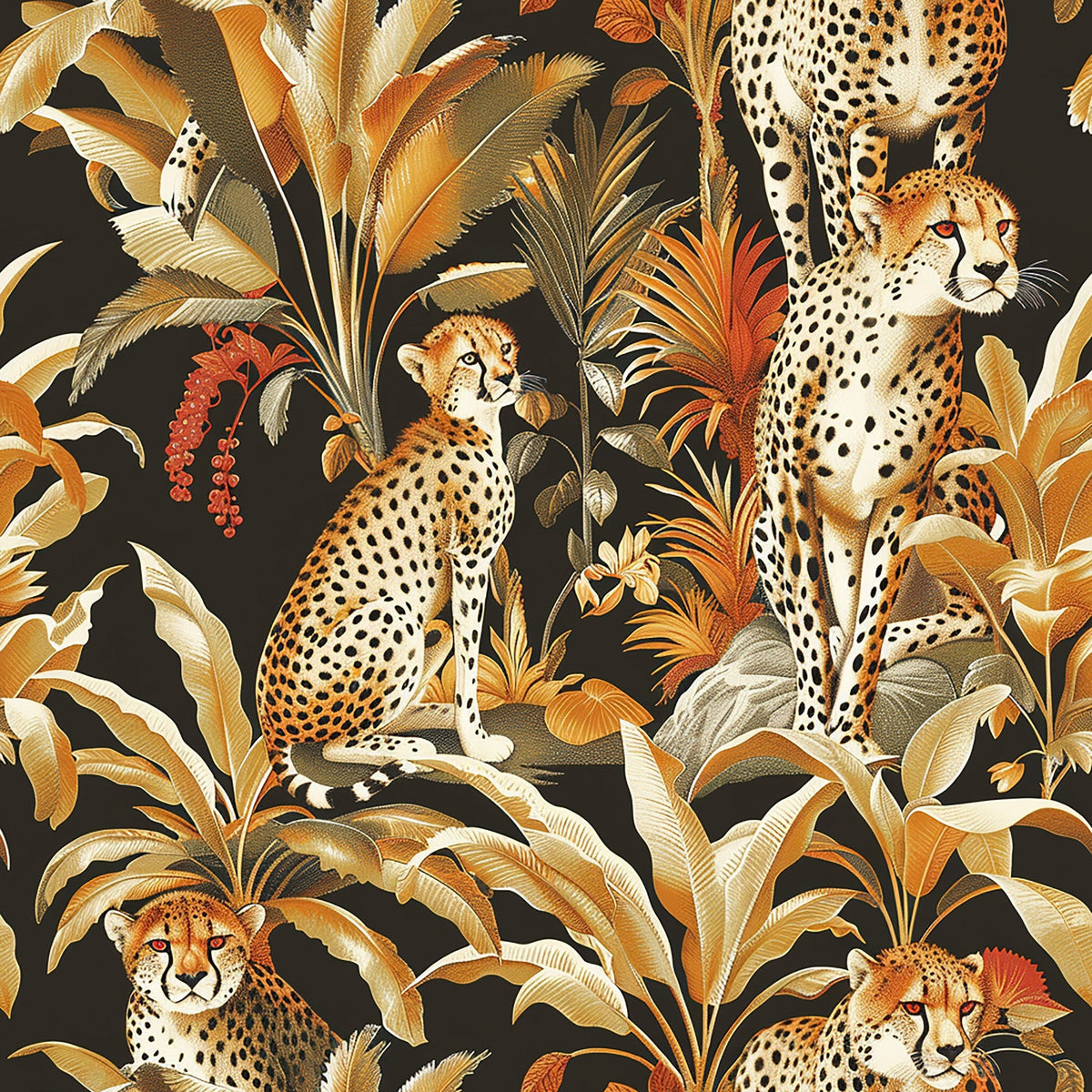 Midnight Safari Pattern 4 Minky Fabric