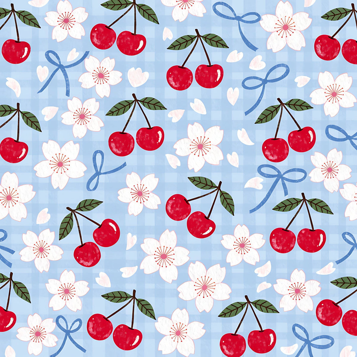 Ribbon Orchard Pattern 10 Minky Fabric