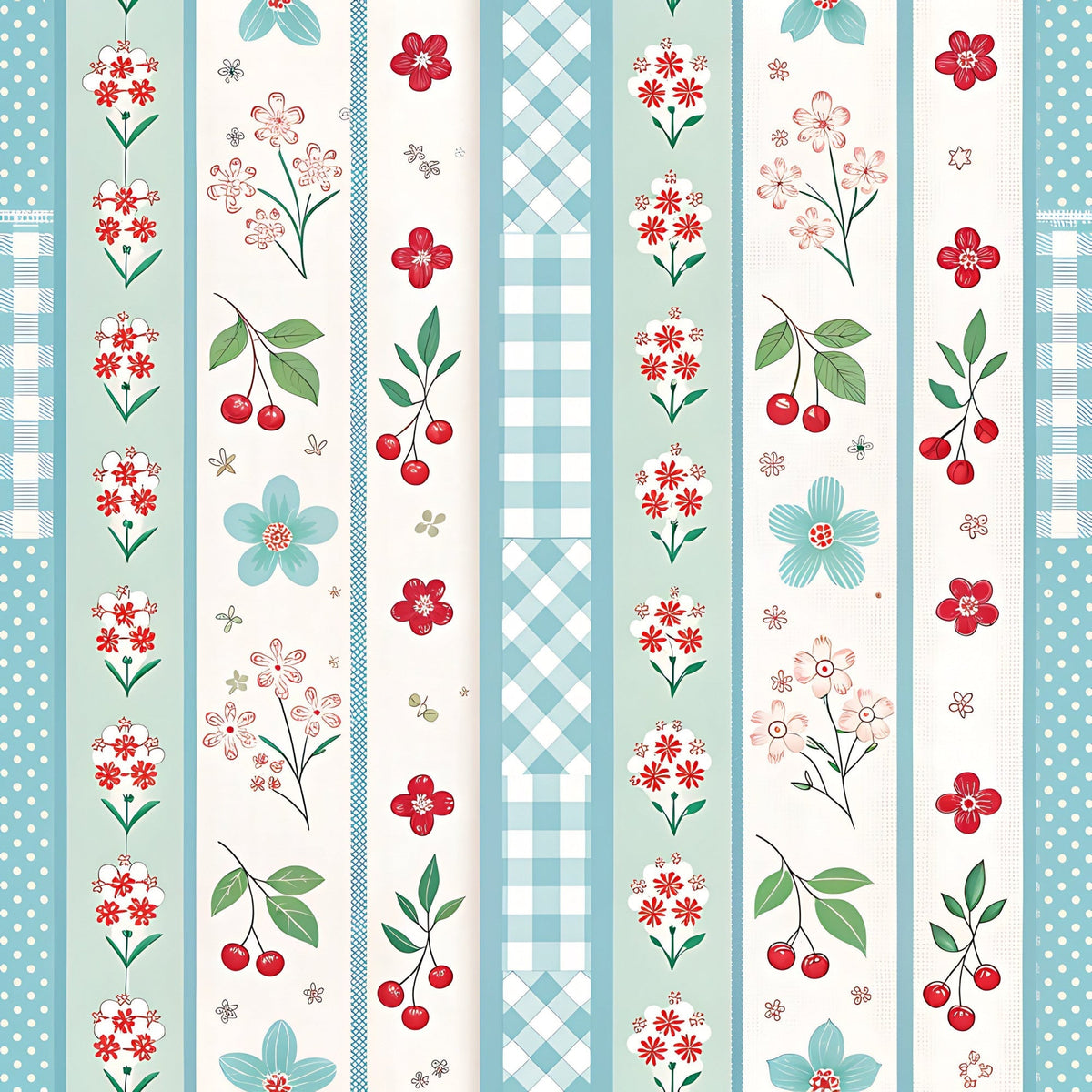 Ribbon Orchard Pattern 13 Minky Fabric