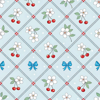 Ribbon Orchard Pattern 16 Minky Fabric