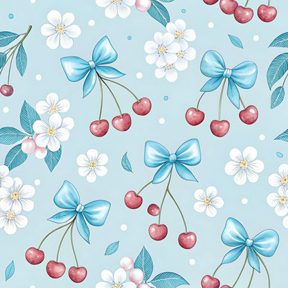 Ribbon Orchard Pattern 2 Minky Fabric