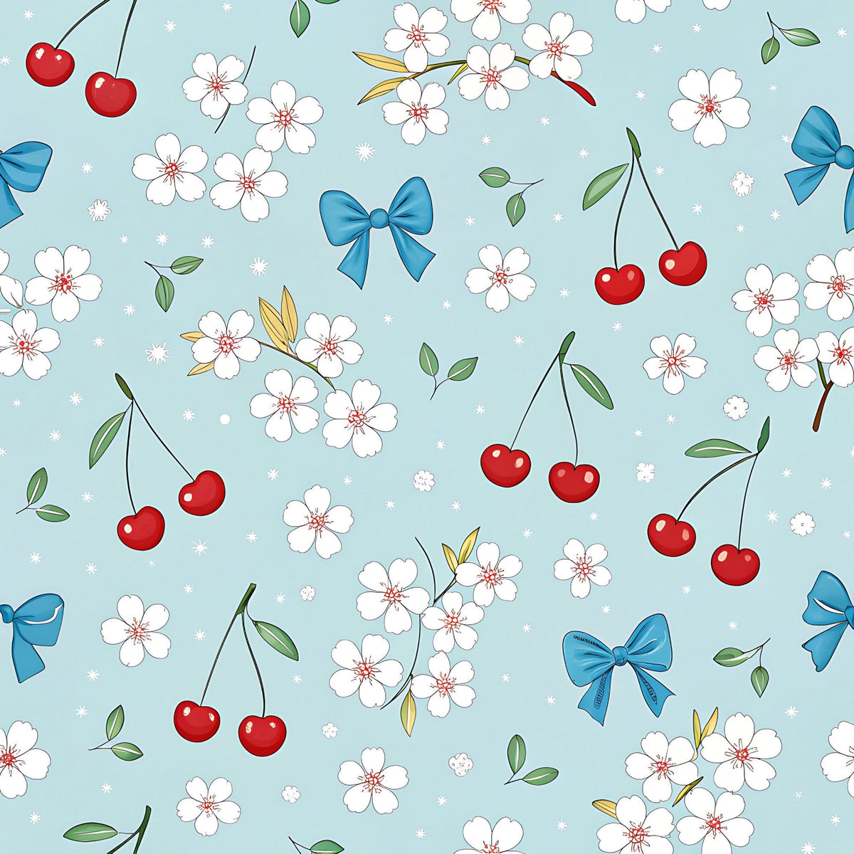Ribbon Orchard Pattern 6 Minky Fabric