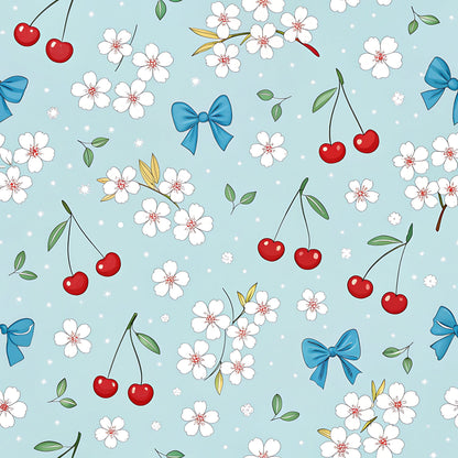 Ribbon Orchard Pattern 6 Minky Fabric