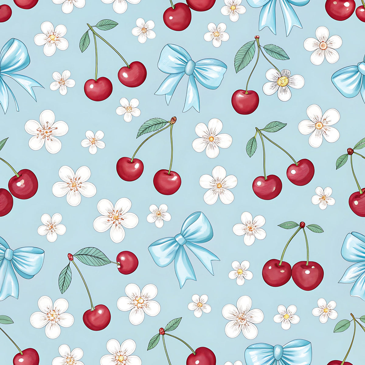 Ribbon Orchard Pattern 8 Minky Fabric