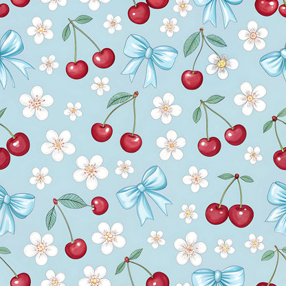 Ribbon Orchard Pattern 8 Minky Fabric