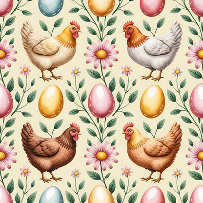 Nesting Hens Pattern 14 Minky Fabric