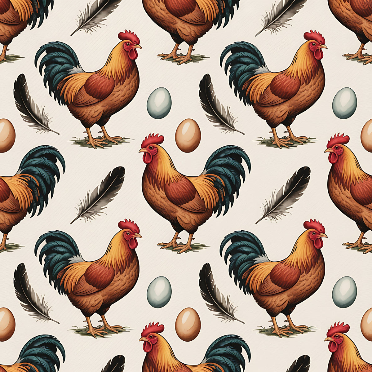 Nesting Hens Pattern 16 Minky Fabric