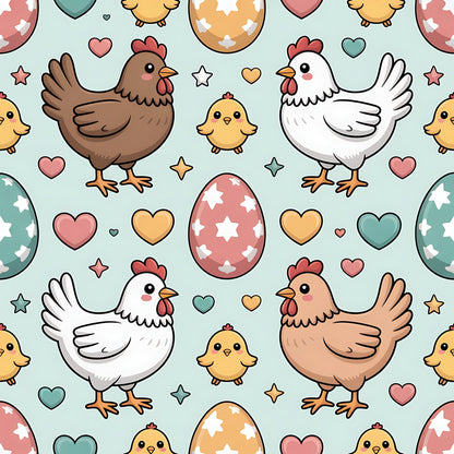 Nesting Hens Pattern 18 Minky Fabric