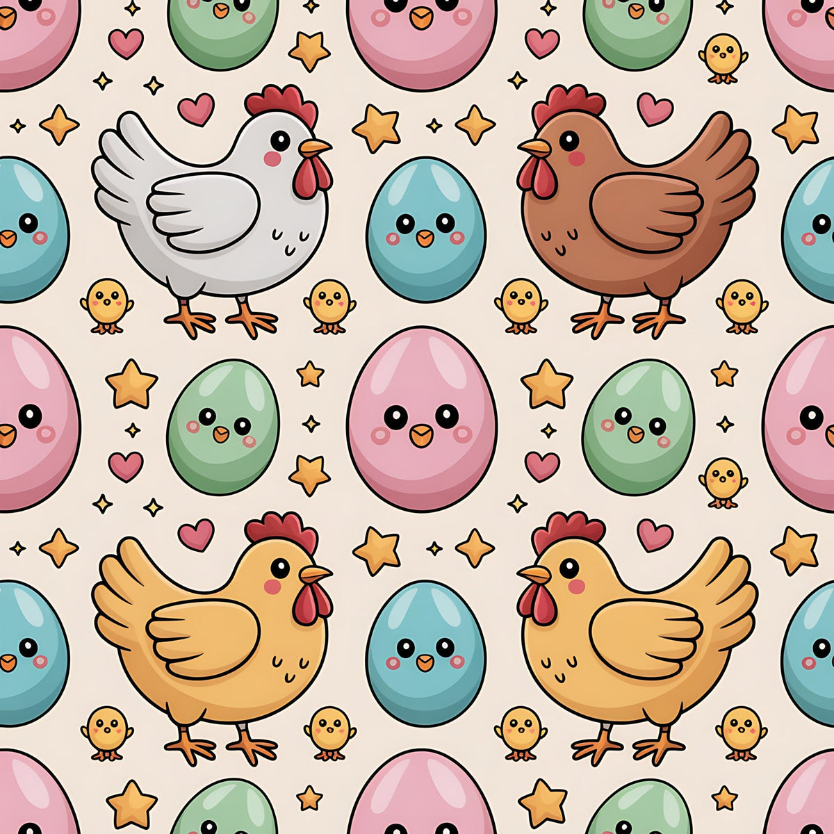 Nesting Hens Pattern 19 Minky Fabric
