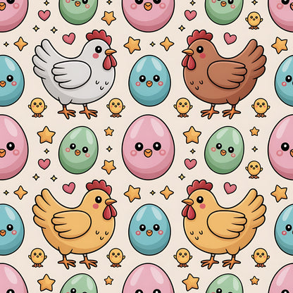 Nesting Hens Pattern 19 Minky Fabric
