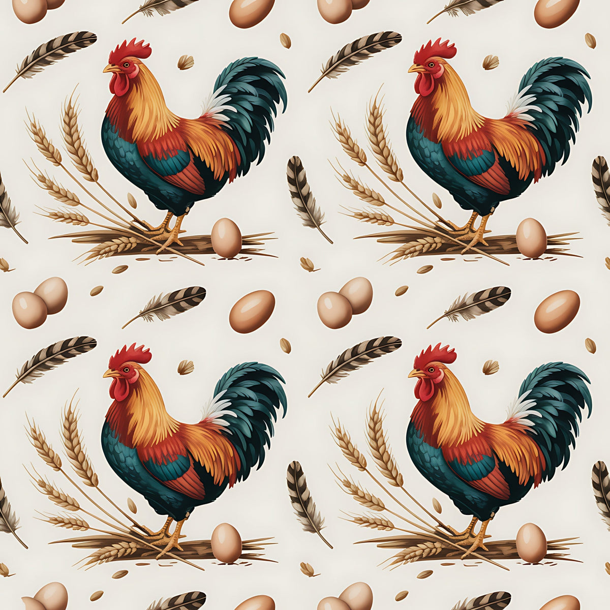 Nesting Hens Pattern 1 Minky Fabric