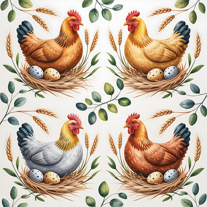 Nesting Hens Pattern 24 Minky Fabric
