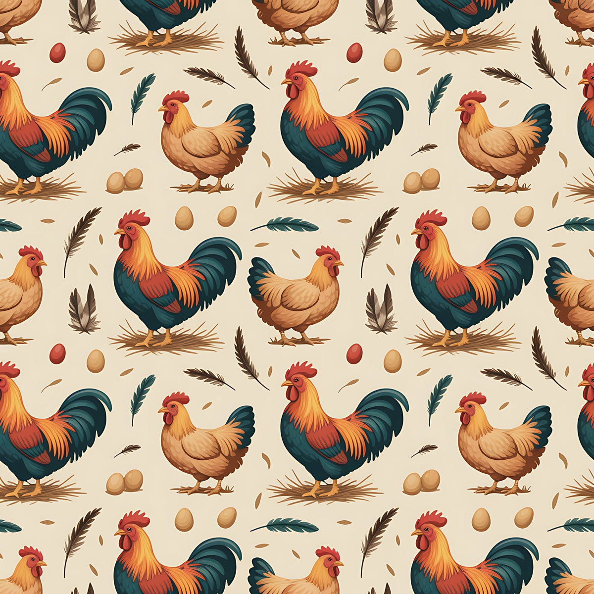 Nesting Hens Pattern 25 Minky Fabric
