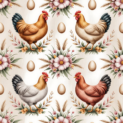 Nesting Hens Pattern 9 Minky Fabric