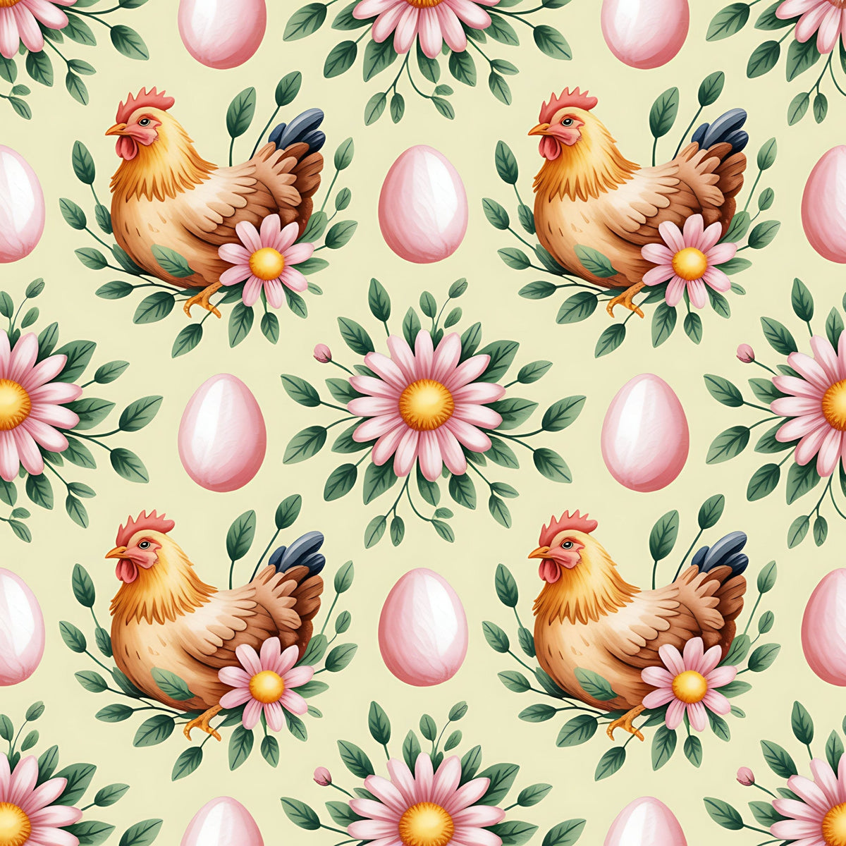 Heritage Hens Pattern 11 Minky Fabric
