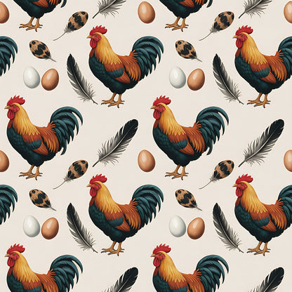 Chickens and Eggs Pattern 14 Quilting Cotton Fabric