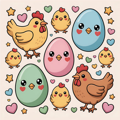 Heritage Hens Pattern 19 Minky Fabric