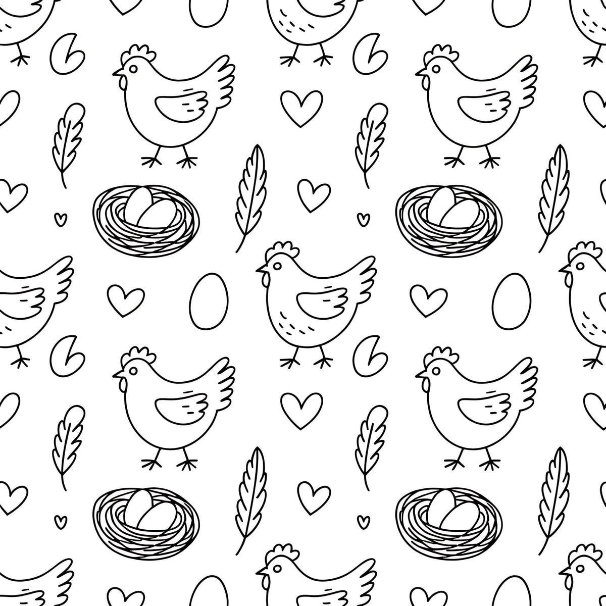 Heritage Hens Pattern 22 Minky Fabric