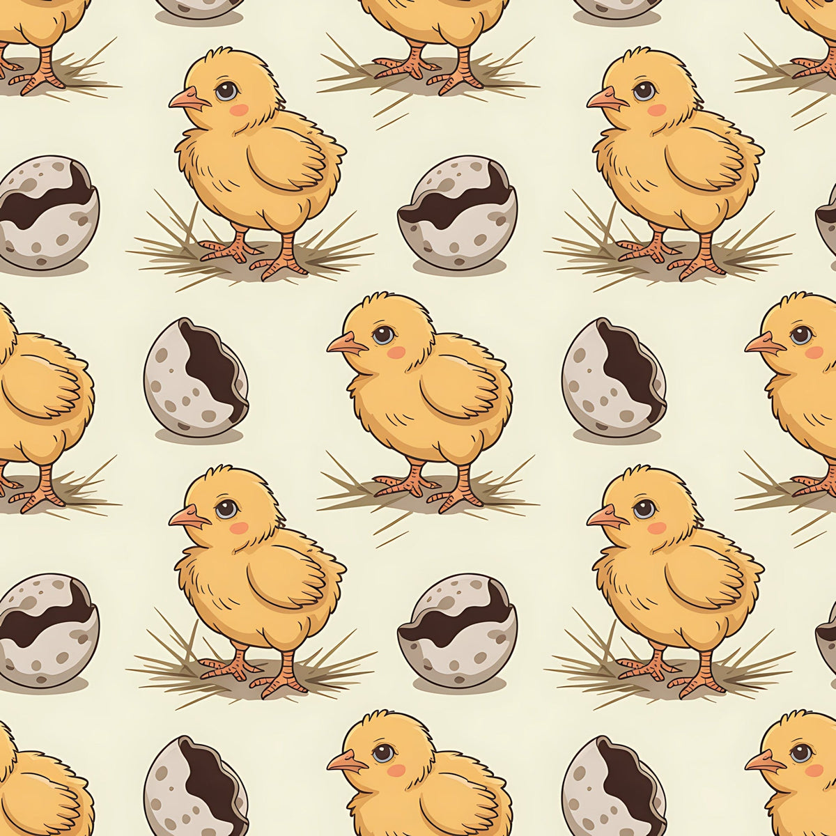 Heritage Hens Pattern 4 Minky Fabric