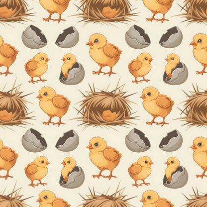 Heritage Hens Pattern 5 Minky Fabric