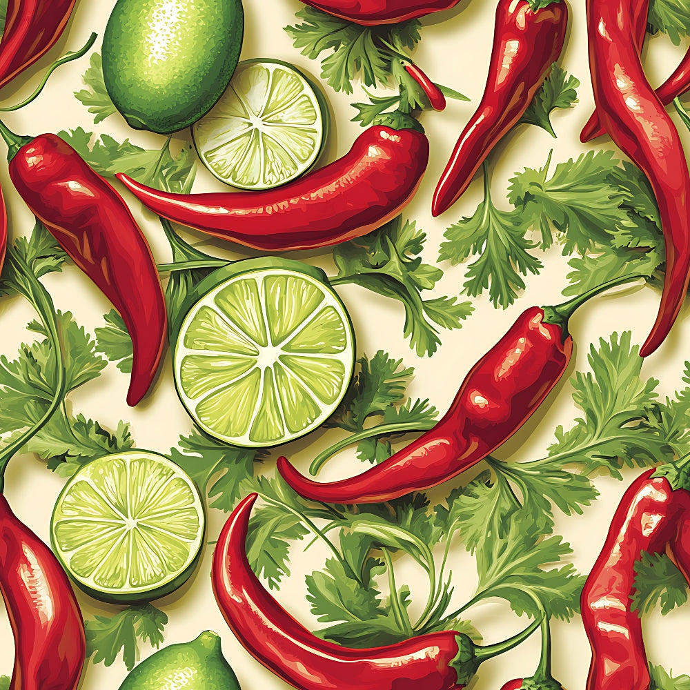 Lime Fiesta Pattern 3 Minky Fabric