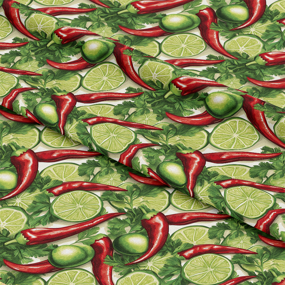 Chili Pepper Party Pattern 4 Quilting Cotton Fabric
