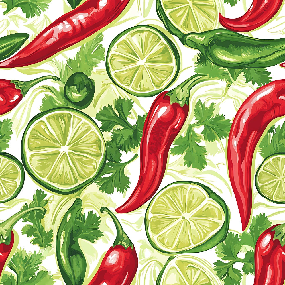Lime Fiesta Pattern 5 Minky Fabric