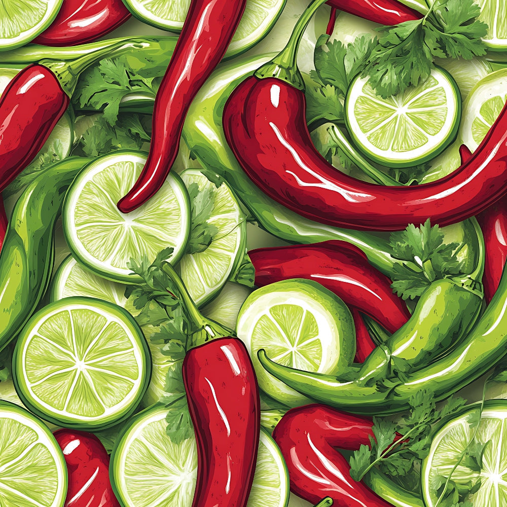 Lime Fiesta Pattern 6 Minky Fabric