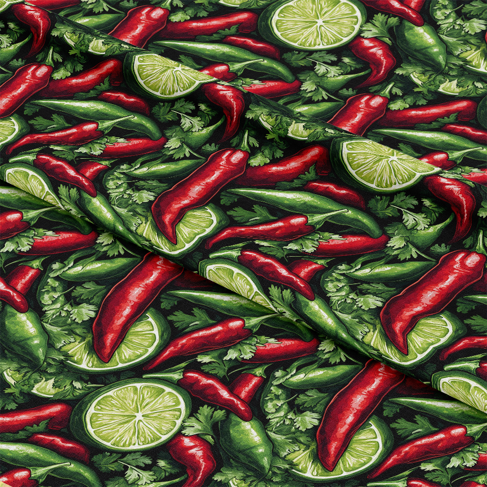 Chili Pepper Party Pattern 7 Quilting Cotton Fabric