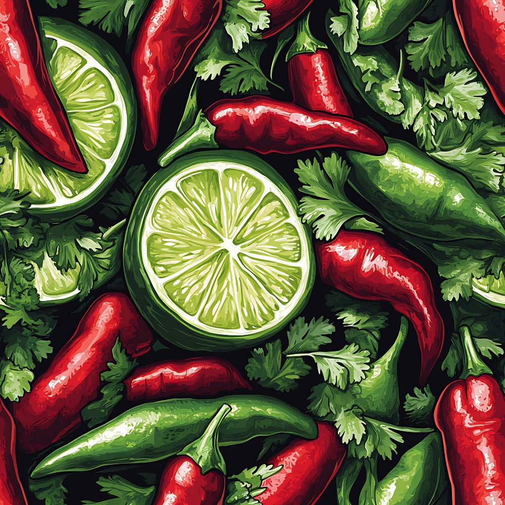 Lime Fiesta Pattern 7 Minky Fabric