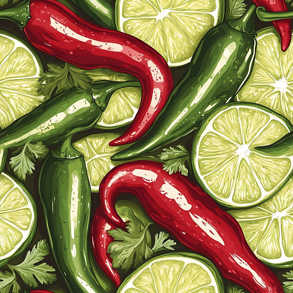 Lime Fiesta Pattern 8 Minky Fabric