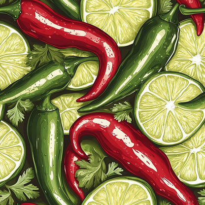 Lime Fiesta Pattern 8 Minky Fabric