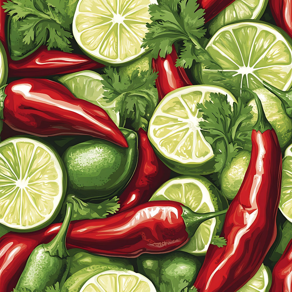 Lime Fiesta Pattern 9 Minky Fabric