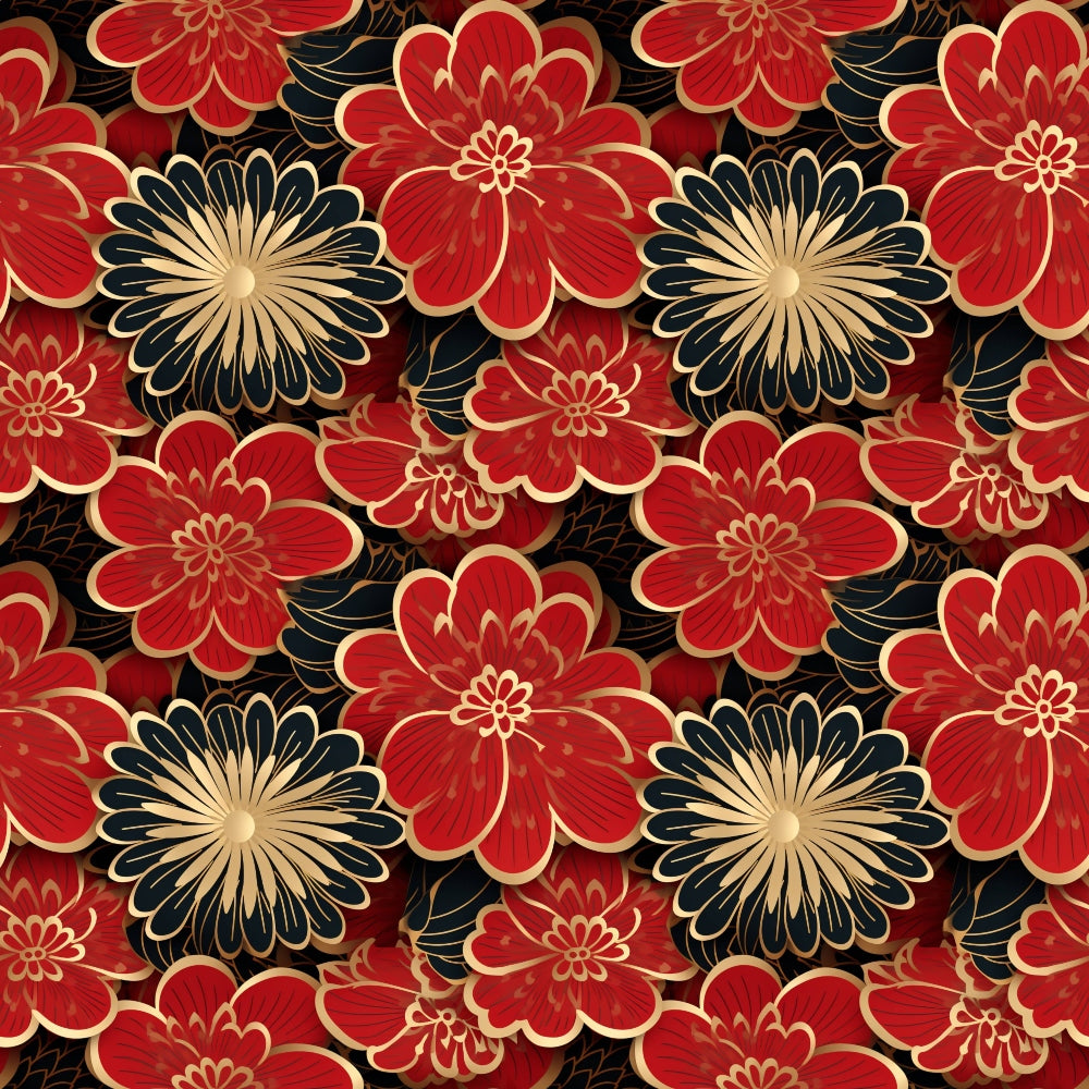 Crimson Festival Glow Pattern 10 Minky Fabric