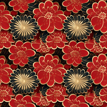 Crimson Festival Glow Pattern 10 Minky Fabric