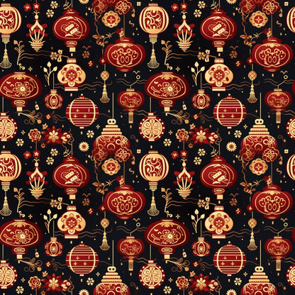 Crimson Festival Glow Pattern 11 Minky Fabric