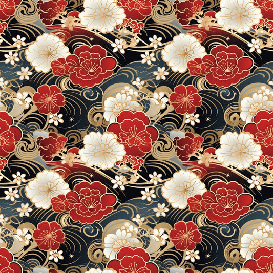 Chinese Lunar Lantern Lights Pattern 7 Quilting Cotton Fabric